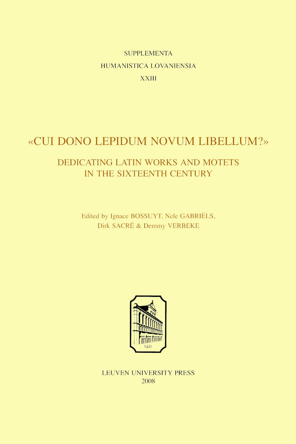 Cui dono lepidum novum libellum