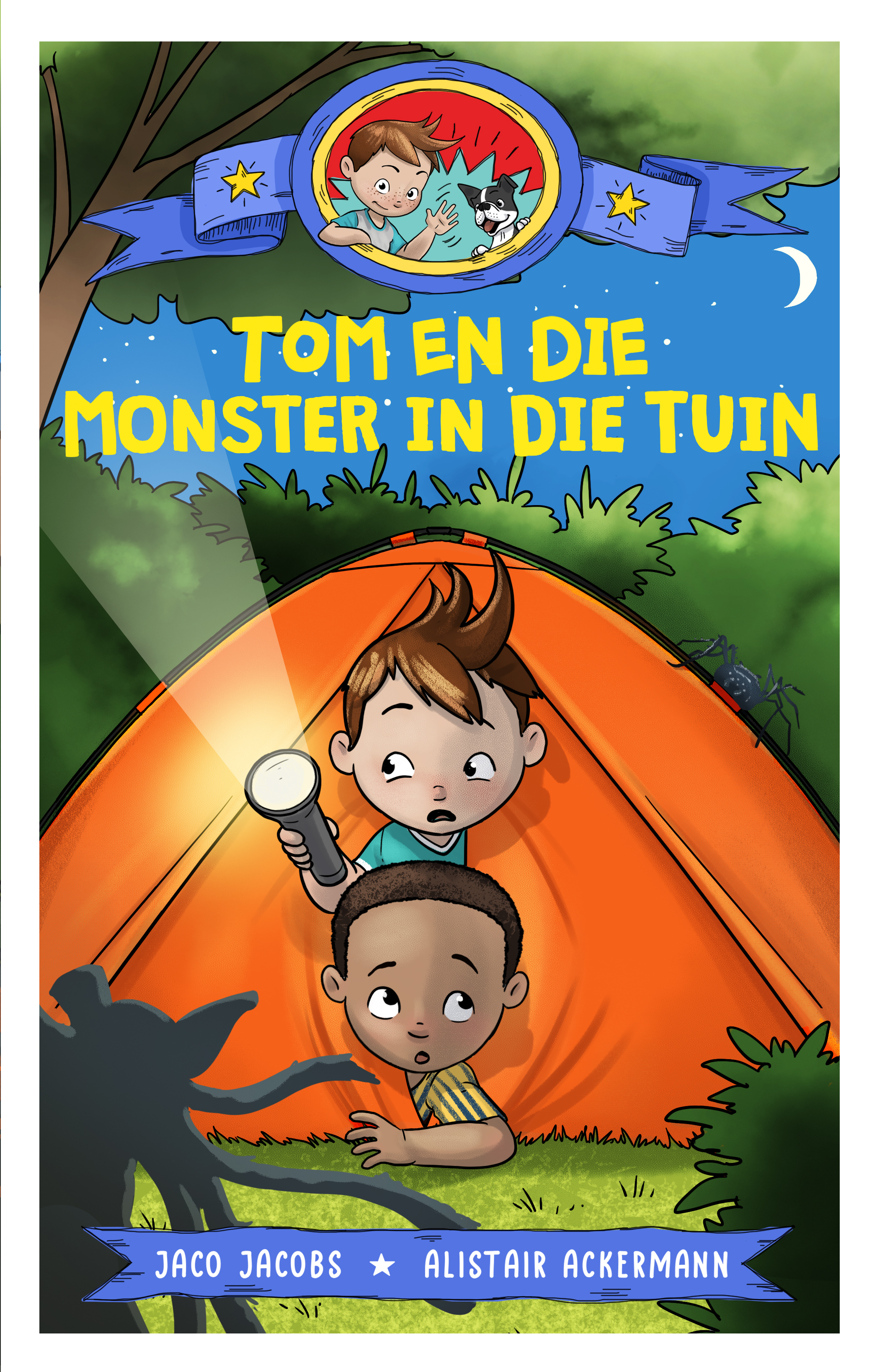 Book cover for Tom en die monster in die tuin