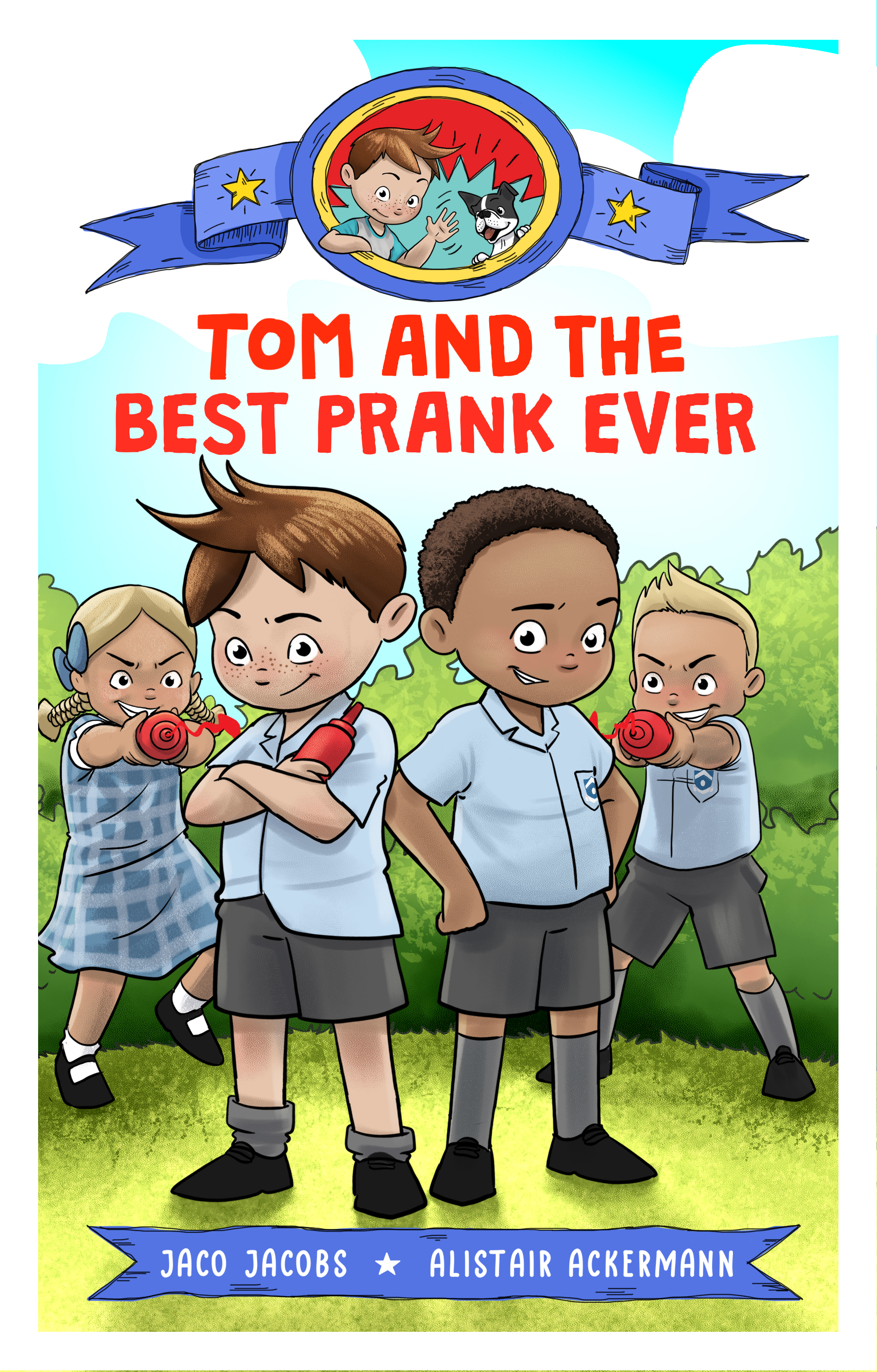 Book cover for Tom and the best prank ever